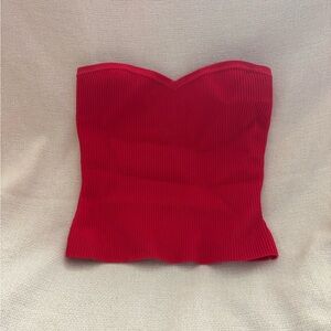 Babaton Vibrant Red Ribbed Top